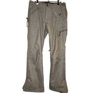 ROXY Snowboard Pants Women's Medium Gray Ski Snow Dry Flight Technology 10K